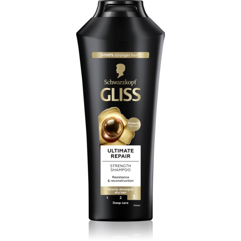 Schwarzkopf Gliss Ultimate Repair Shampoo Rinforzante Per Capelli Rovinati E Secchi 400 Ml