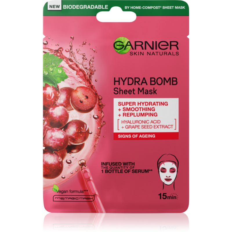 Garnier Skin Active Hydra Bomb Maschera Lisciante In Tessuto 28 G