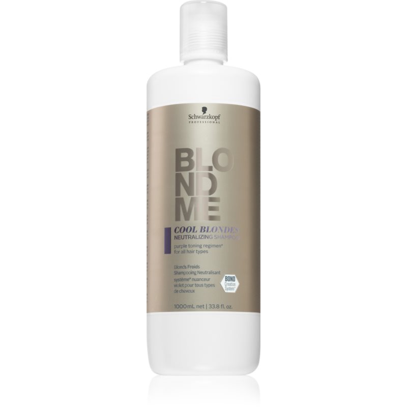 Schwarzkopf Professional Blondme Cool Blondes Shampoo Anti-Giallo Per Capelli Biondi E Con Mèches 1000 Ml