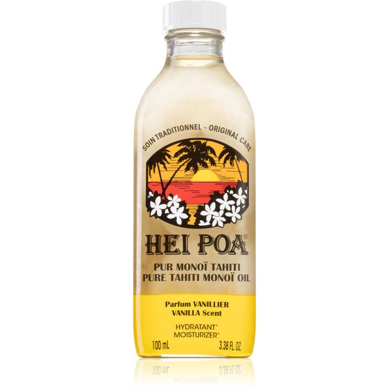 Hei Poa Pure Tahiti Monoï Oil Vanilla Olio Multifunzione Per Corpo E Capelli 100 Ml