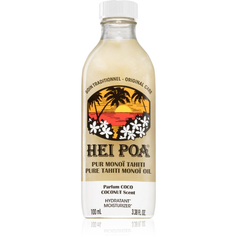 Hei Poa Pure Tahiti Monoï Oil Coconut Olio Multifunzione Per Corpo E Capelli 100 Ml