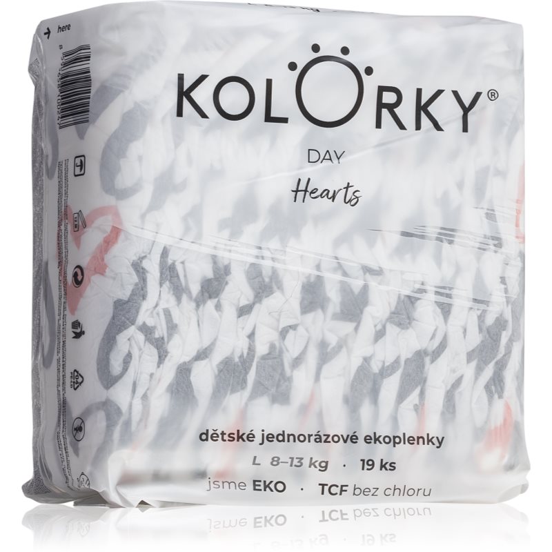 Kolorky Day Hearts Pannolini Eco Usa E Getta 19 Pz