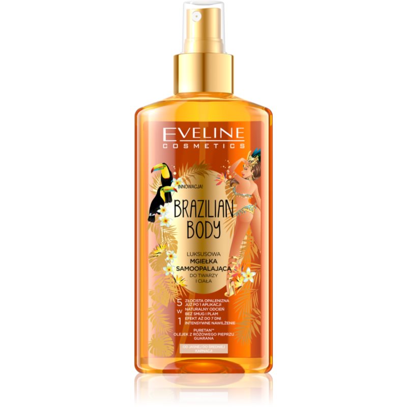 Eveline Cosmetics Brazilian Body Spray Autoabbronzante Per Un Look Naturale 150 Ml