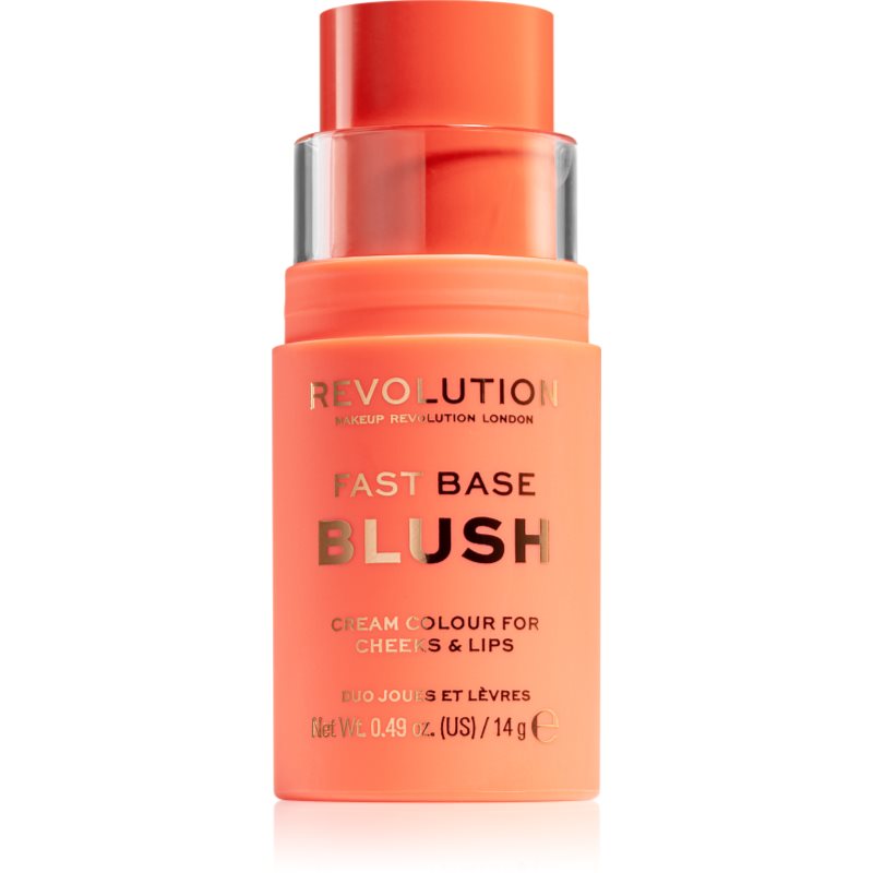 Makeup Revolution Fast Base Stick Duo Per Labbra E Guance Colore Peach 14 G