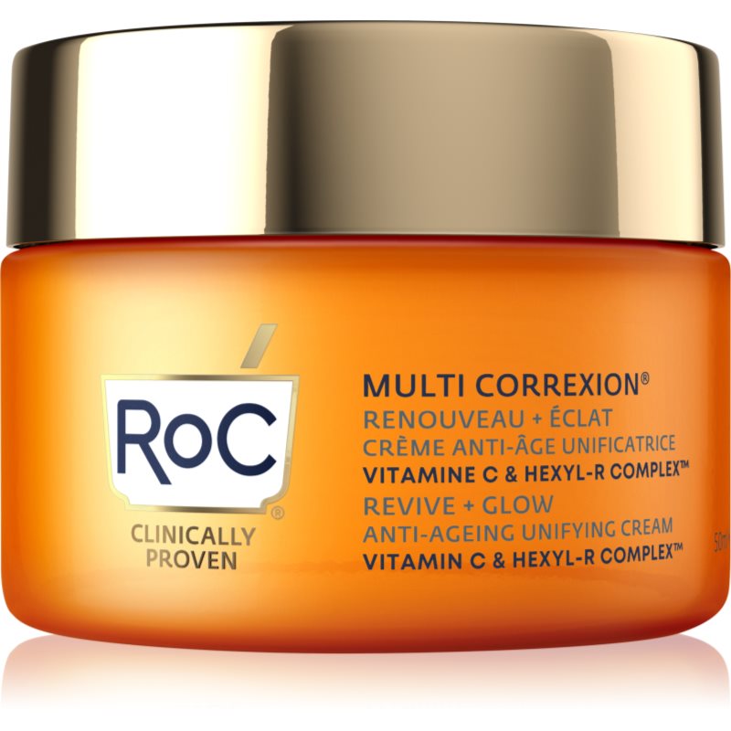 Roc Multi Correxion Revive + Glow Crema Illuminante Antirughe Con Vitamina C 50 Ml