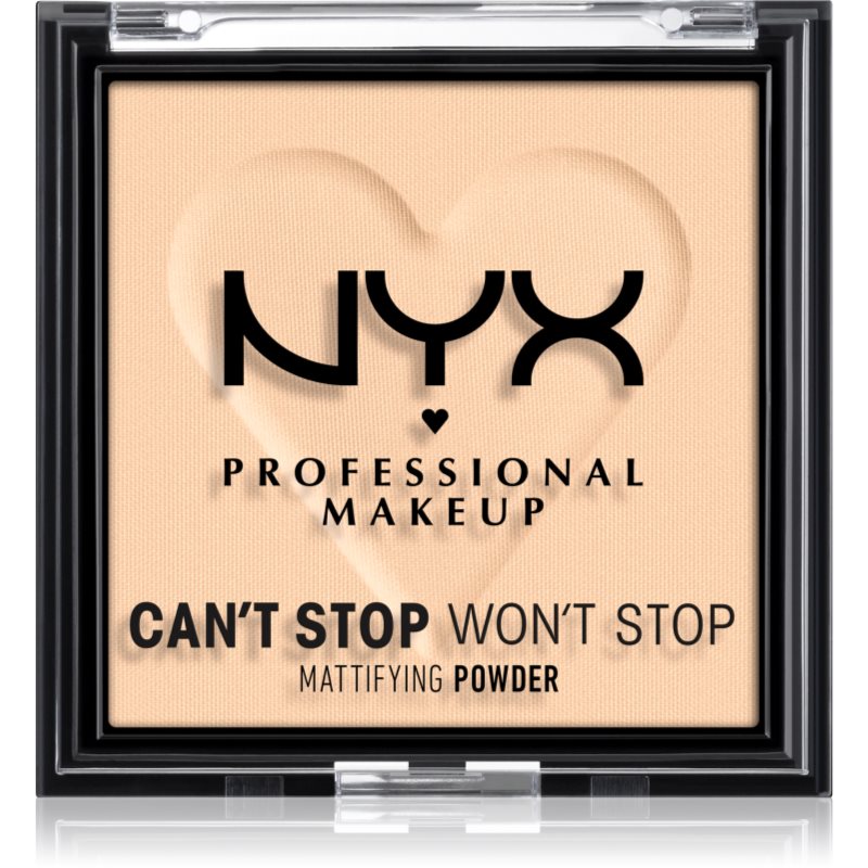 Nyx Professional Makeup Can'T Stop Won'T Stop Mattifying Powder Cipria Opacizzante Colore 02 Light 6 G
