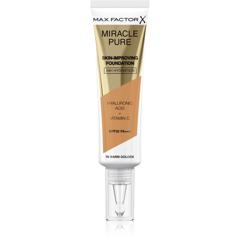 Max Factor Miracle Pure Skin Fondotinta Lunga Tenuta Spf 30 Colore 76 Warm Golden 30 Ml