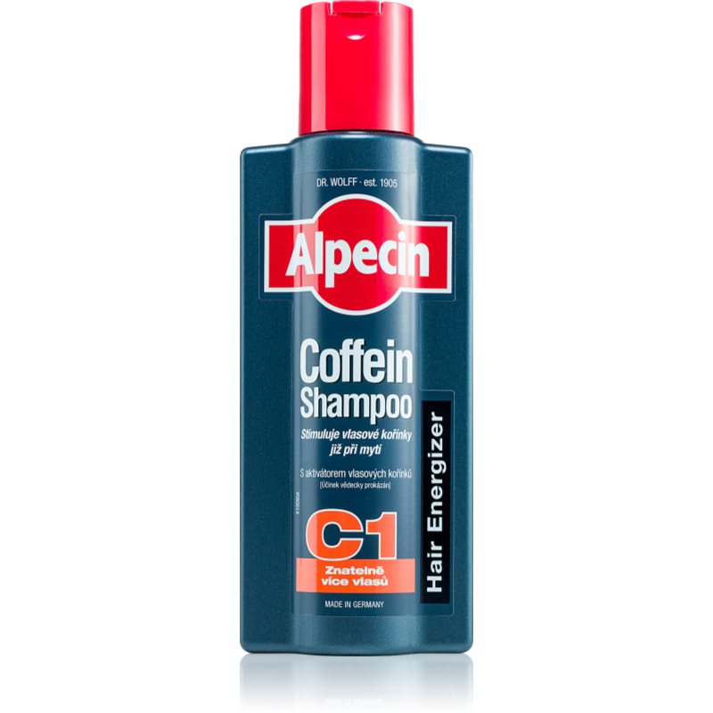 Alpecin Hair Energizer Coffein Shampoo C1 Shampoo Alla Caffeina Uomo Stimolante Della Crescita Dei Capelli 375 Ml