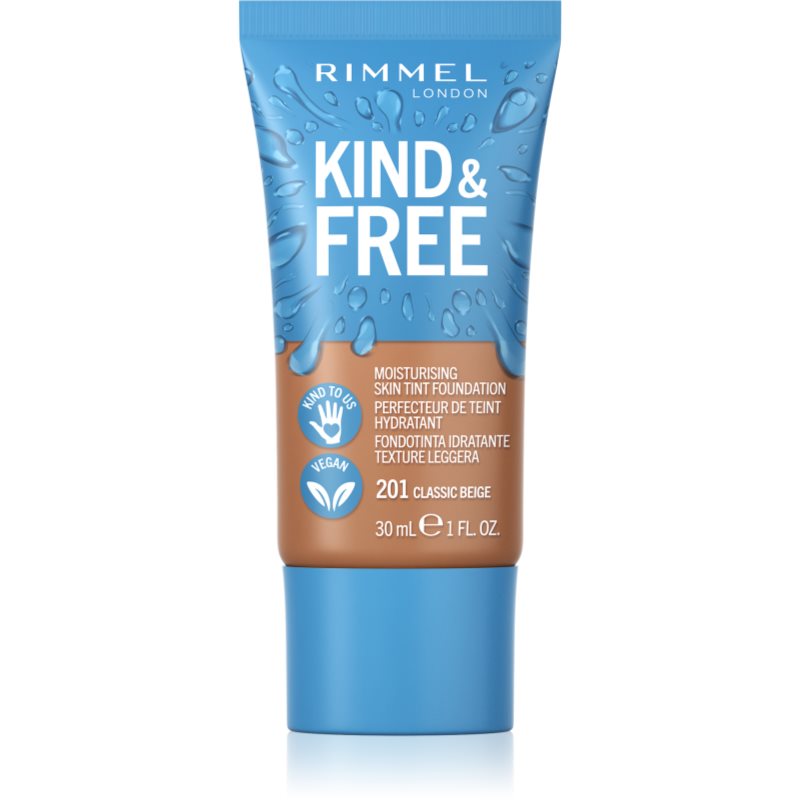 Rimmel Kind & Free Fondotinta Idratante Leggero Colore 201 Classic Beige 30 Ml