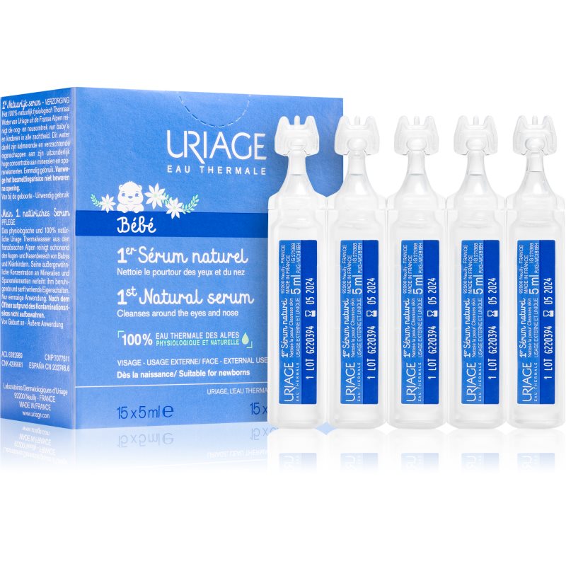 Uriage Bébé 1St Natural Serum Siero Per Lenire Gli Occhi E La Mucosa Nasale 15X5 Ml