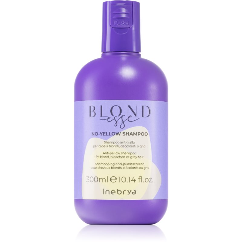 Inebrya Blondesse No-Yellow Shampoo Shampoo Anti-Giallo Per Capelli Biondi E Grigi 300 Ml
