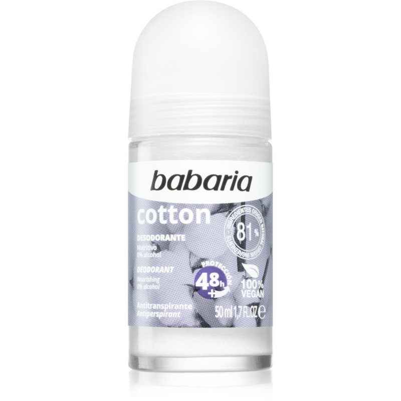 Babaria Deodorant Cotton Antitraspirante Roll-On Effetto Nutriente 50 Ml