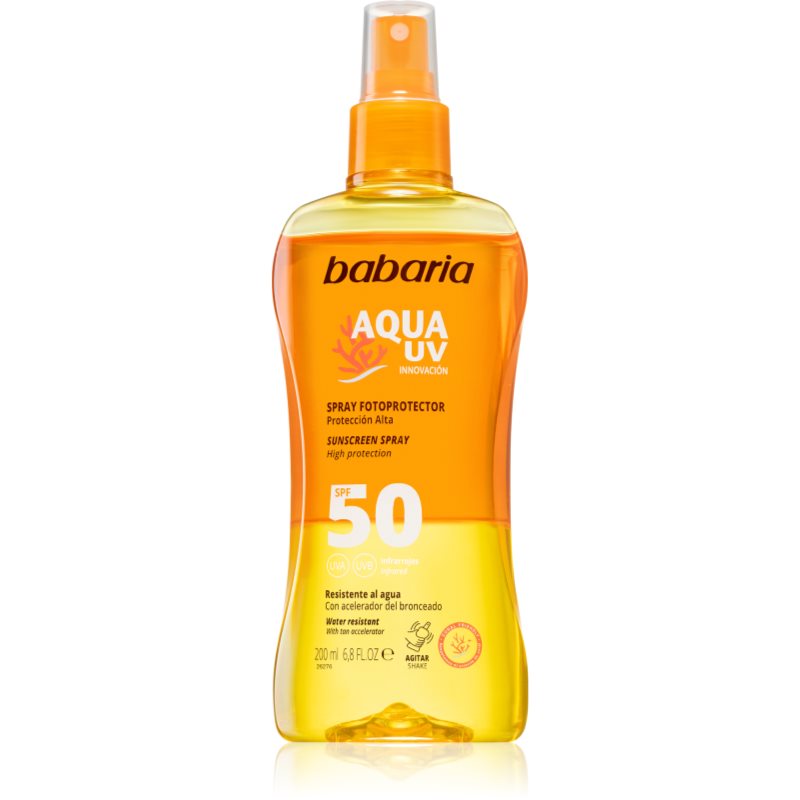 Babaria Sun Aqua Uv Spray Abbronzante Spf 50 200 Ml