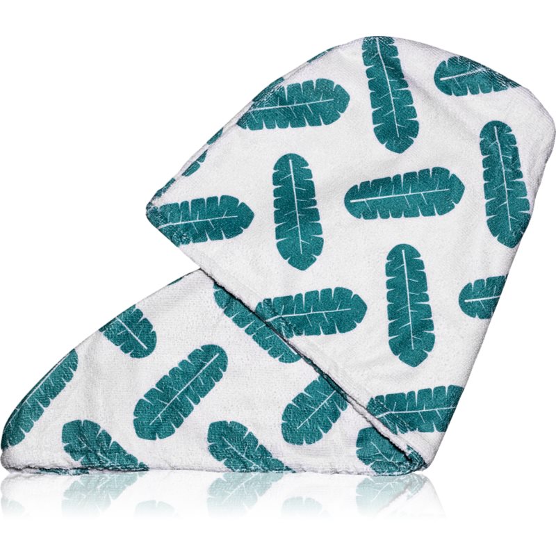Coco & Eve Microfibre Hair Towel Wrap Asciugamano Per Capelli 1.0 Leaf Print