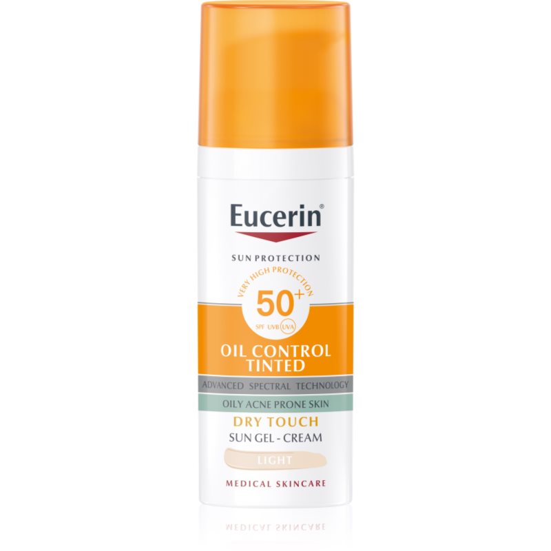 Eucerin Sun Oil Control Tinted Crema Solare In Gel Spf 50+ Colore Light 50 Ml