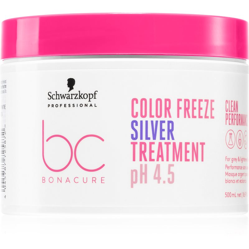 Schwarzkopf Professional Bc Bonacure Color Freeze Silver Maschera Neutralizzante Per Toni Gialli 500 Ml