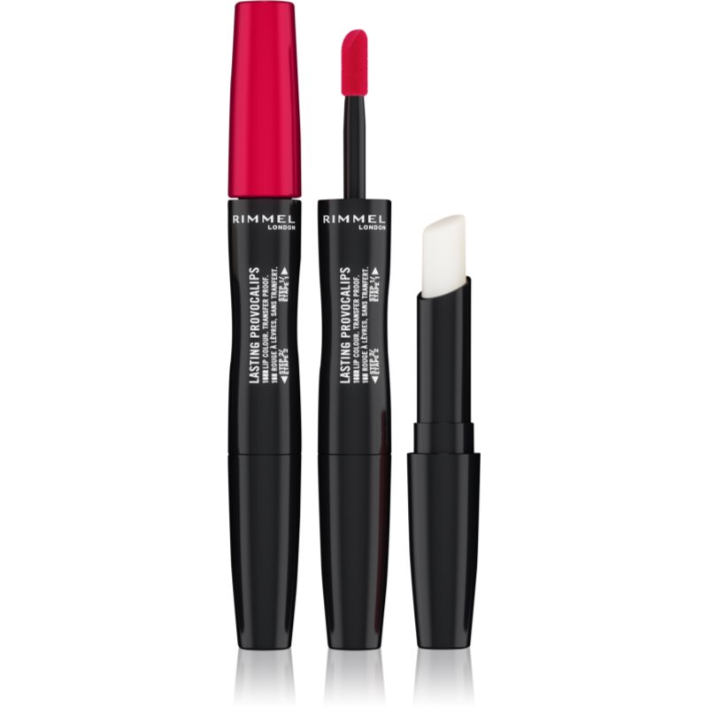 Rimmel Lasting Provocalips Double Ended Rossetto Lunga Tenuta Colore 500 Kiss The Town Red 3,5 G