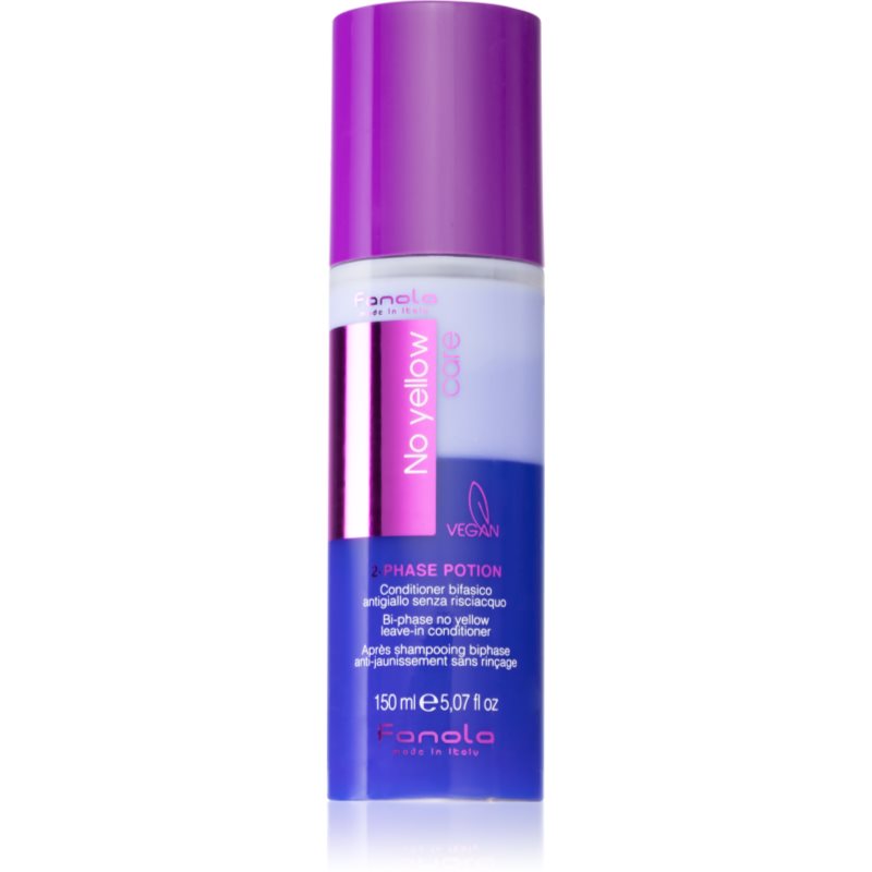 Fanola No Yellow 2 Phase Potion Balsamo Senza Risciacquo Per Capelli Biondi E Con Mèches 150 Ml