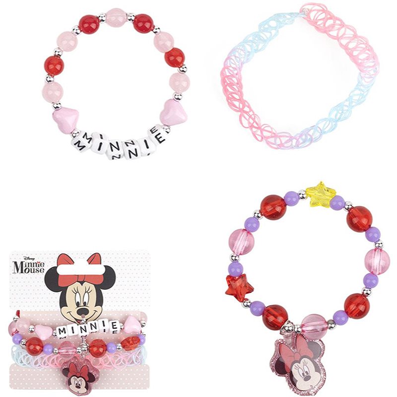 Disney Minnie Bracelets Braccialetto Per Bambini 3 Pz