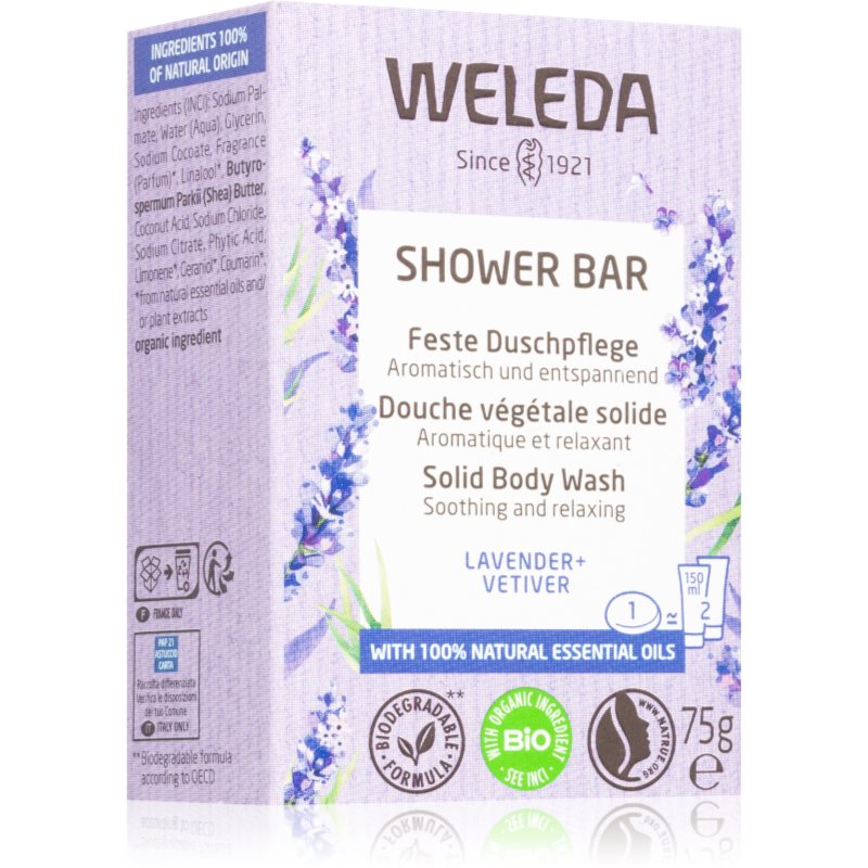 Weleda Shower Bar Lavender Sapone Solido Con Lavanda 75 G