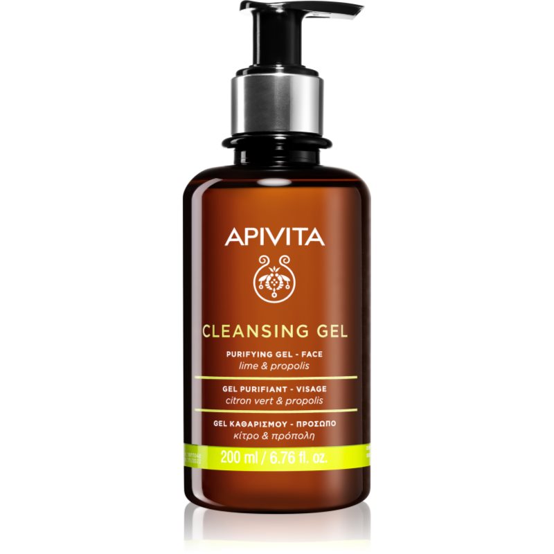 Apivita Cleansing Gel For Oily Skin Gel Detergente Per Pelli Grasse E Miste 200 Ml