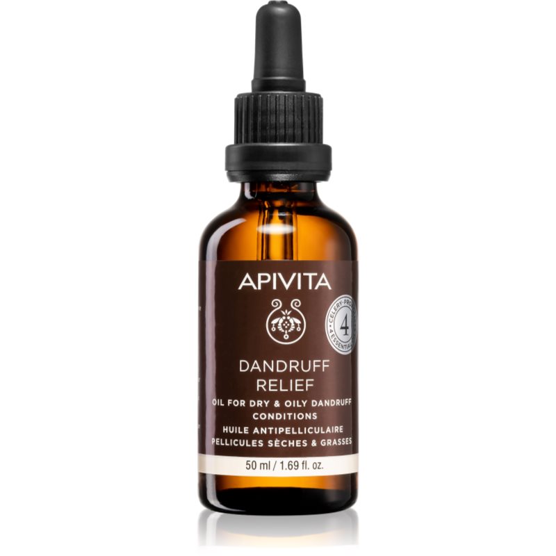 Apivita Dandruff Relief Oil Trattamento Per Il Cuoio Capelluto Contro La Forfora Grassa 50 Ml