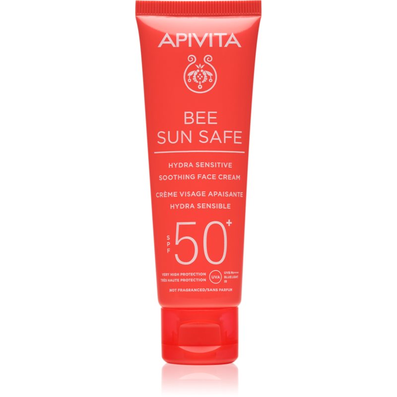 Apivita Bee Sun Safe Sensitive Face Spf50+ Crema Lenitiva E Idratante Spf 50+ 50 Ml