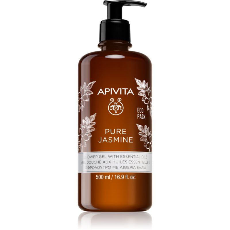 Apivita Pure Jasmine Shower Gel Gel Doccia Idratante Con Oli Essenziali 500 Ml