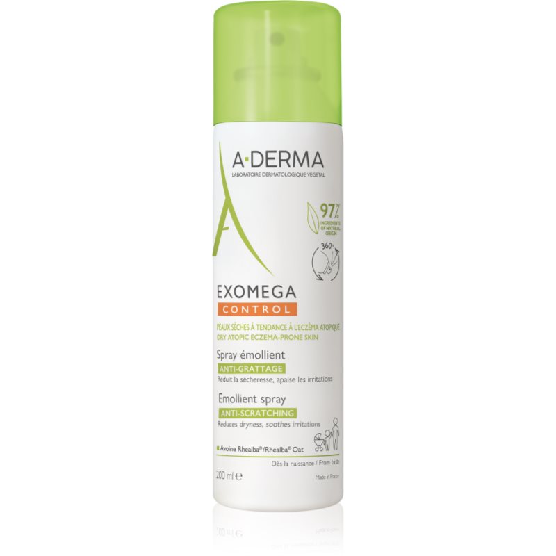A-Derma Exomega Control Crema Idratante Per Rinforzare Le Barriere Protettive Per Pelli Sensibili E Atopiche In Spray 200 Ml