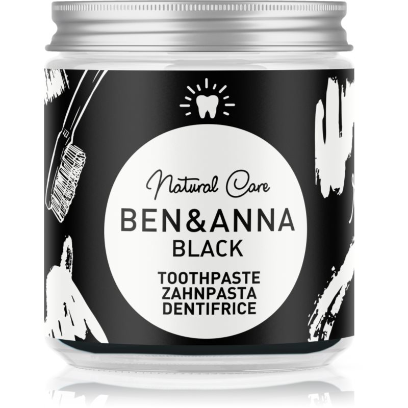 Ben&Anna Natural Toothpaste Black Dentifricio In Vasetto Di Vetro Con Carbone Attivo 100 Ml