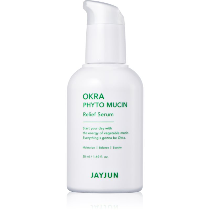 Jayjun Okra Phyto Mucin Siero Viso Delicato Per Lenire E Rinforzare Le Pelli Sensibili 50 Ml