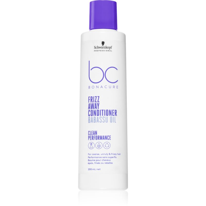 Schwarzkopf Professional Bc Bonacure Frizz Away Conditioner Balsamo Per Capelli Ribelli E Crespi 200 Ml