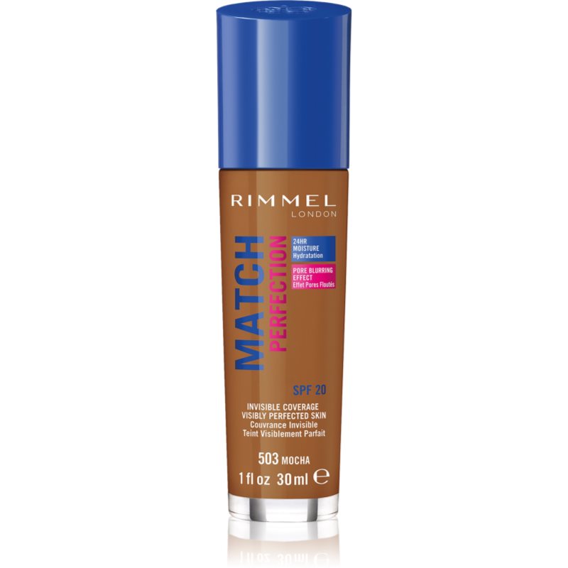 Rimmel Match Perfection Fondotinta Liquido Spf 20 Colore 503 Mocha 30 Ml