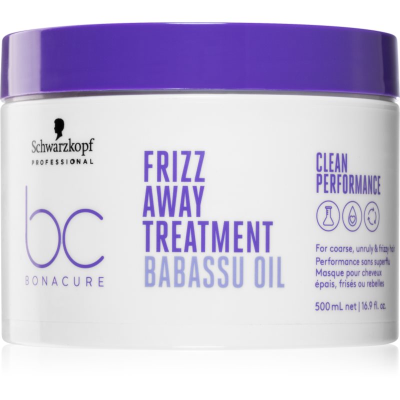 Schwarzkopf Professional Bc Bonacure Frizz Away Treatment Maschera Per Capelli Ribelli E Crespi 500 Ml