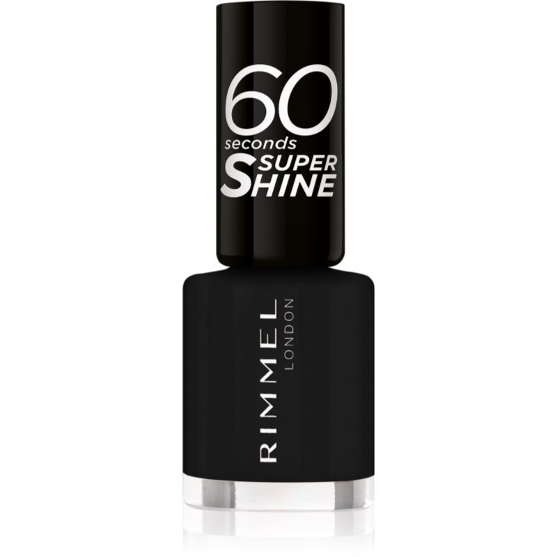 Rimmel 60 Seconds Super Shine Smalto Per Unghie Colore 900 Black 8 Ml
