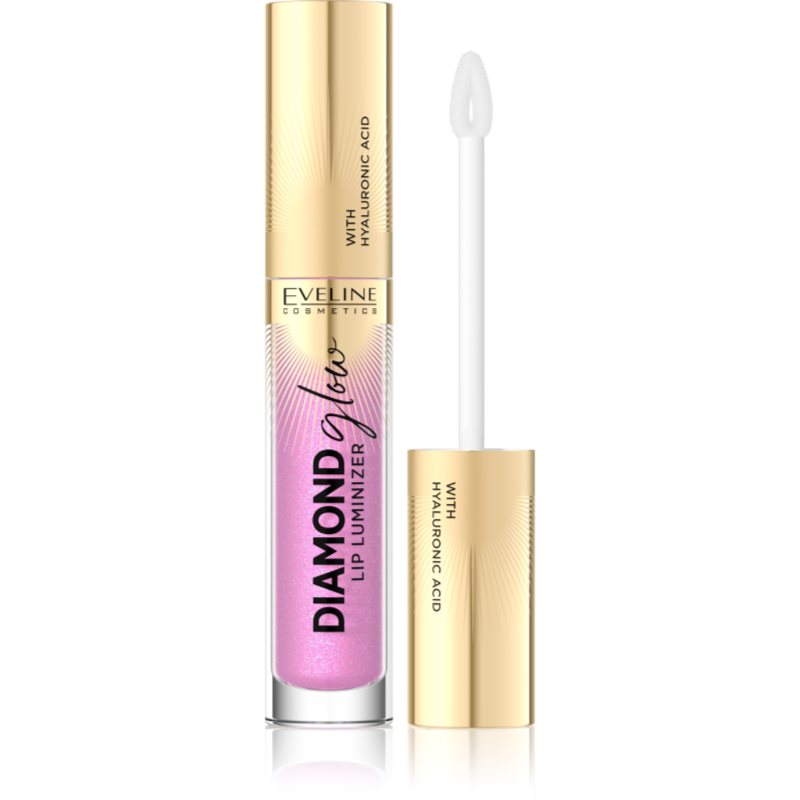 Eveline Cosmetics Diamond Glow Lucidalabbra Brillante Con Acido Ialuronico Colore 10 Rose Violet 4,5 Ml