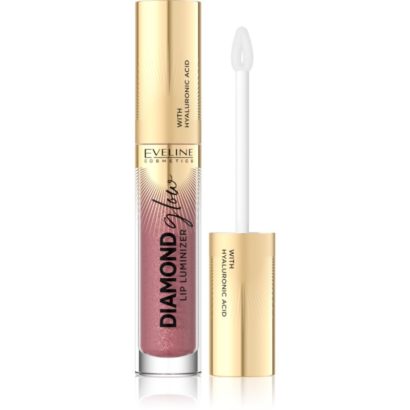 Eveline Cosmetics Diamond Glow Lucidalabbra Brillante Con Acido Ialuronico Colore 11 Rose Nude 4,5 Ml