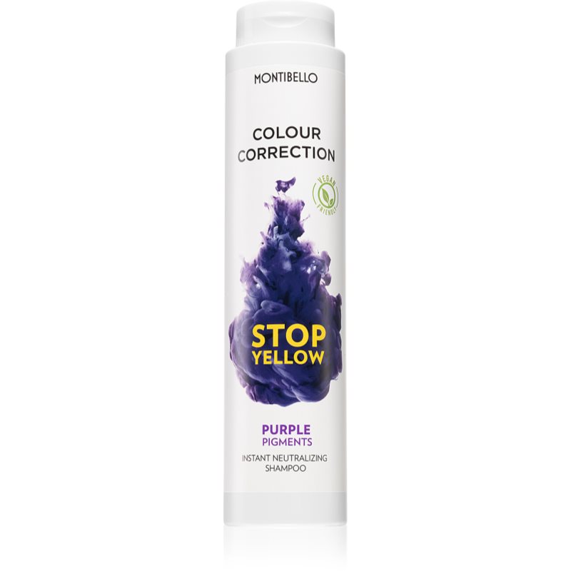 Montibello Colour Correction Stop Yellow Shampoo Per Capelli Decolorati E Biondi Neutralizzante Per Toni Gialli 300 Ml