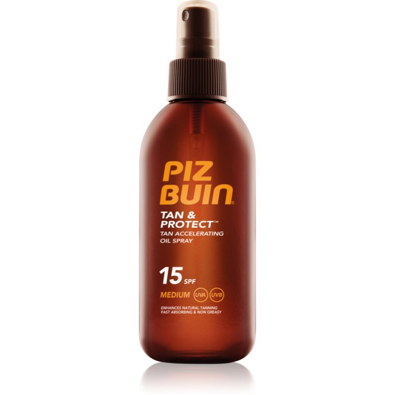 Piz Buin Tan & Protect Olio Protettivo Per Accelerare L'Abbronzatura Spf 15 150 Ml