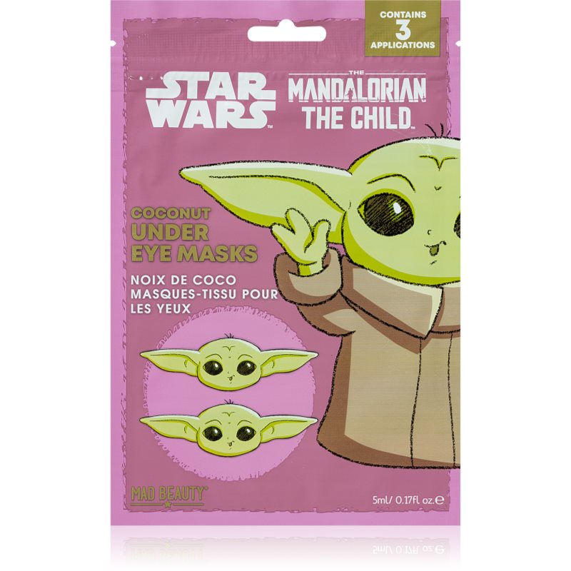 Mad Beauty Star Wars The Mandalorian The Child Maschera Idratante E Illuminante Per Il Contorno Occhi 3X2 Pz