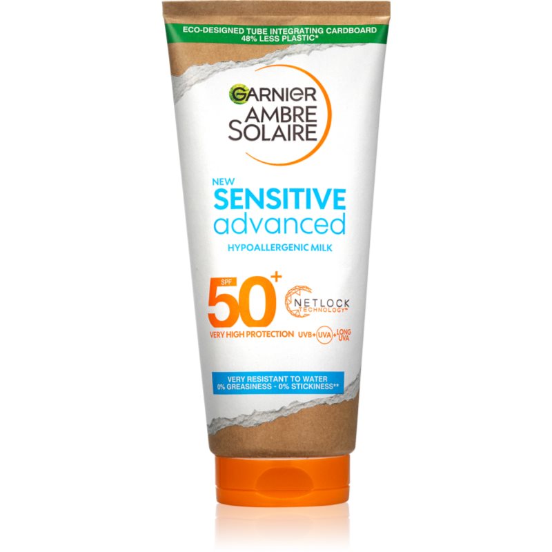 Garnier Ambre Solaire Sensitive Advanced Latte Abbronzante Per Pelli Sensibili Spf 50+ 175 Ml