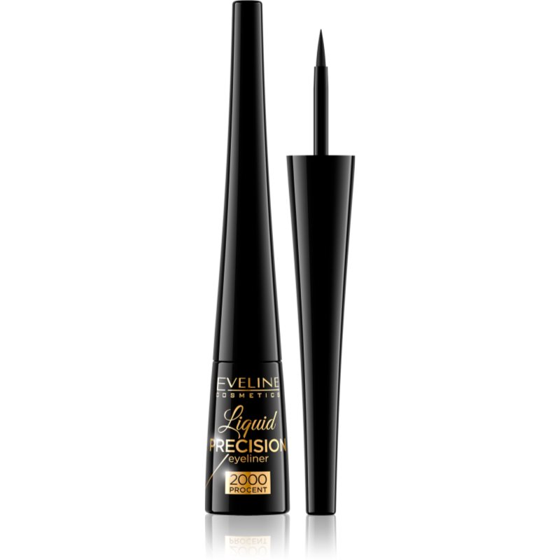 Eveline Cosmetics Liquid Precision 2000 Procent Eyeliner Effetto Opaco Colore Black 4 Ml