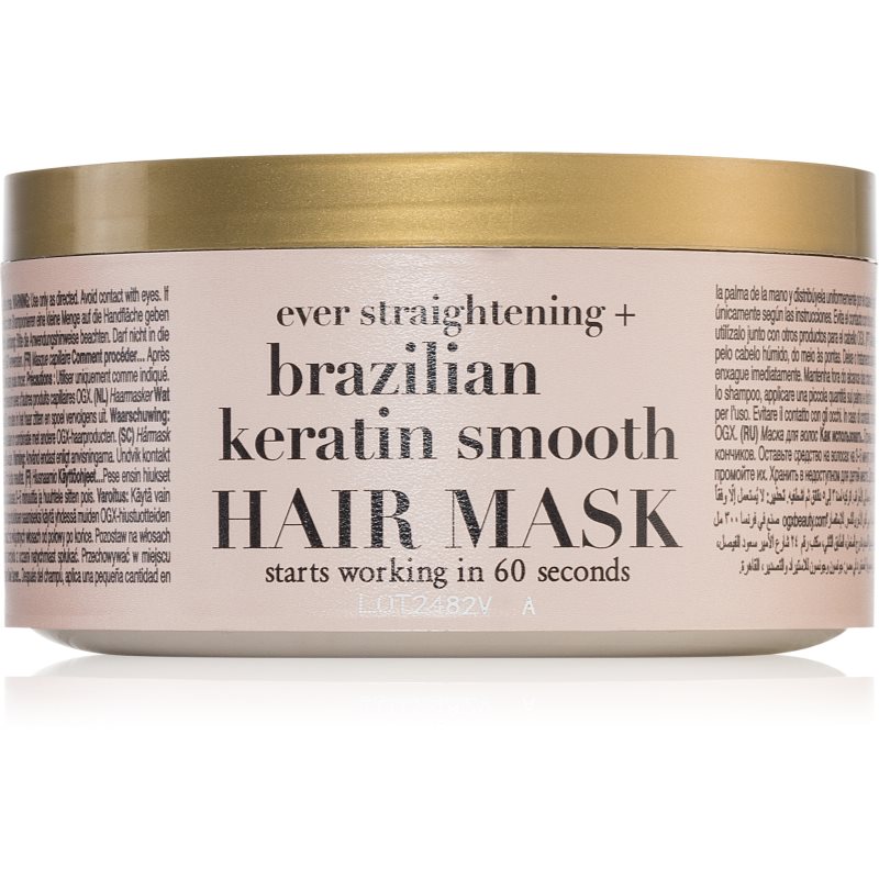 Ogx Brazilian Keratin Smooth Maschera Lisciante Con Cheratina 300 Ml