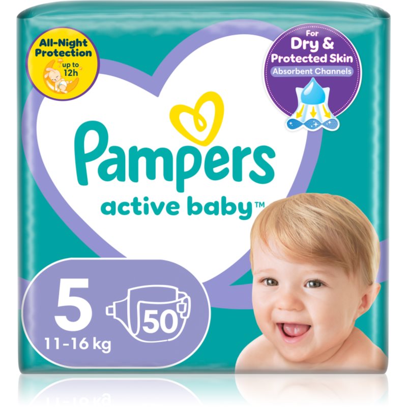 Pampers Active Baby Size 5 Pannolino Monouso 11-16 Kg 50 Pz