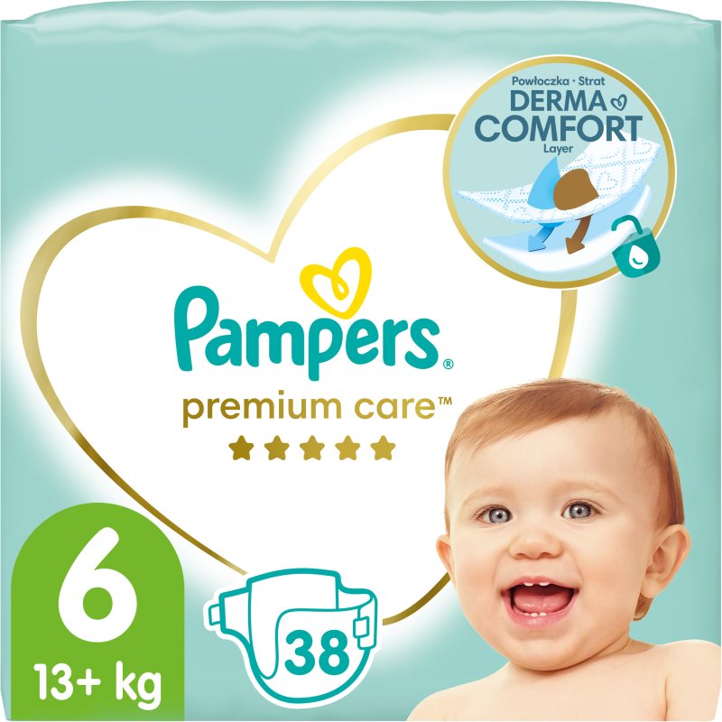Pampers Premium Care Size 6 Pannolino Monouso 13+ Kg 38 Pz