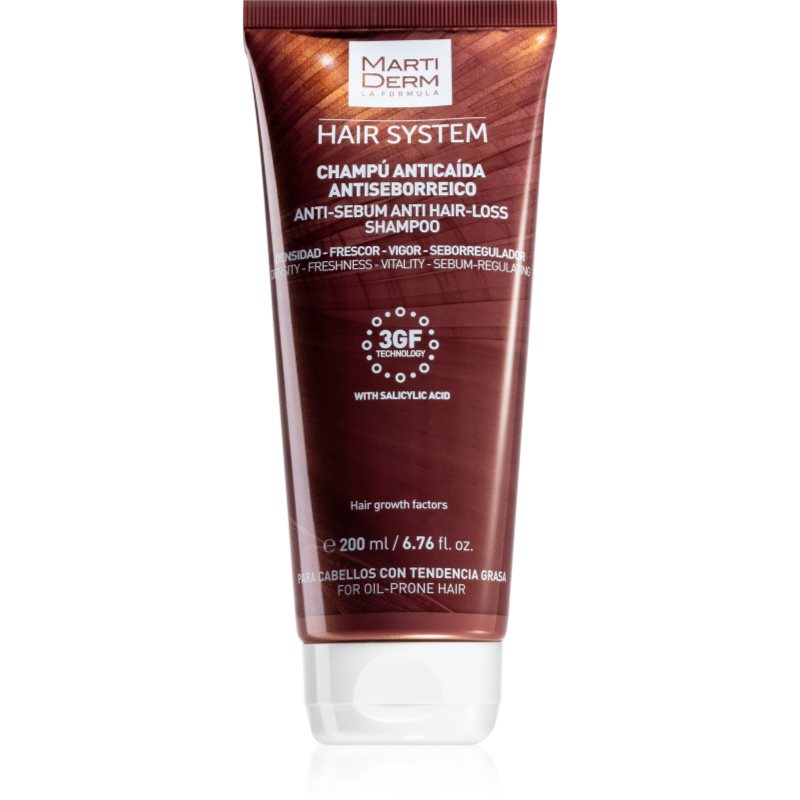 Martiderm Hair System Shampoo Anti-Caduta Per Cuoi Capelluti Grassi 200 Ml