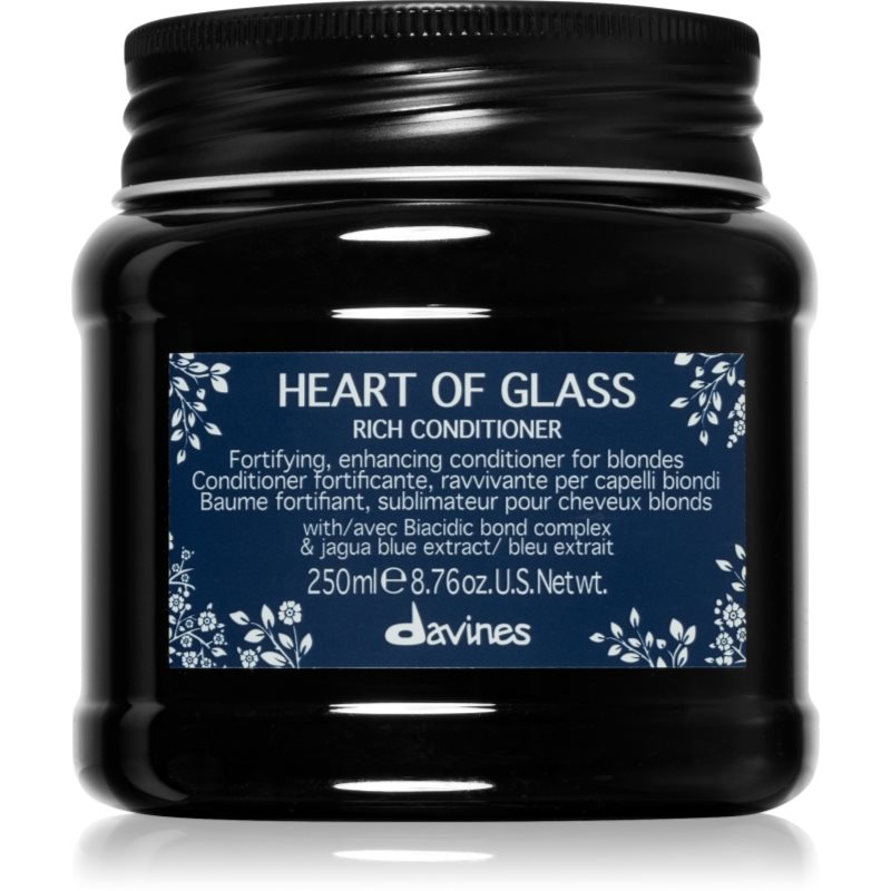 Davines Heart Of Glass Rich Conditioner Balsamo Rinforzante Per Capelli Biondi 250 Ml