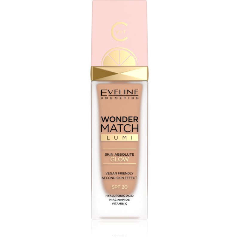 Eveline Cosmetics Wonder Match Lumi Fondotinta Idratante Lisciante Spf 20 Colore 25 Sand Beige 30 Ml