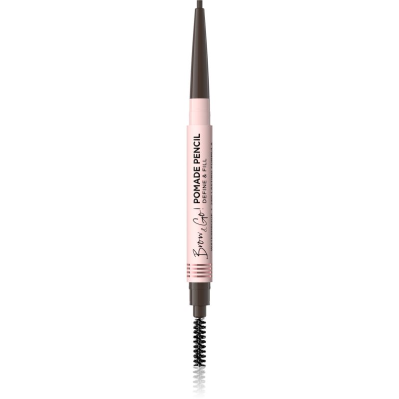 Eveline Cosmetics Brow & Go! Matita Sopracciglia Waterproof Con Spazzolino 2 In 1 Colore Dark Brown 4 G