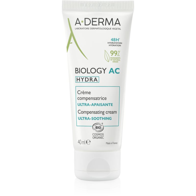 A-Derma Biology Crema Idratante E Lenitiva Con Effetto 48 Ore 40 Ml